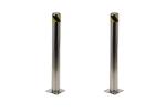 Reflective Tape Stainless Steel Pipe Bollards , Road Safety Bollards For Vehicle