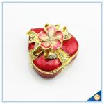 Shinny Gifts Enamel Heart Shaped Metal Trinket Box For Wedding Gifts SCJ388-2