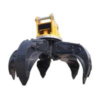 Buy cheap Antiwear Mechanical Orange Peel Grab , Excavator Rock Grab For 20 Ton Excavator product