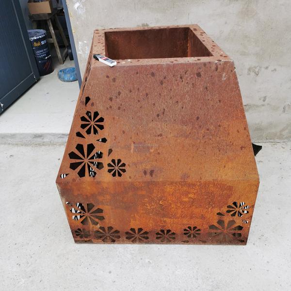Buy cheap Modern Outdoor Pre-Made Corten Steel Pot And Custom Made Metal Flower Boxes from wholesalers