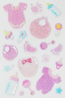 Buy cheap Cute Baby Girl Clear Japanese Puffy Stickers Lovely Little 3D Shapes from wholesalers