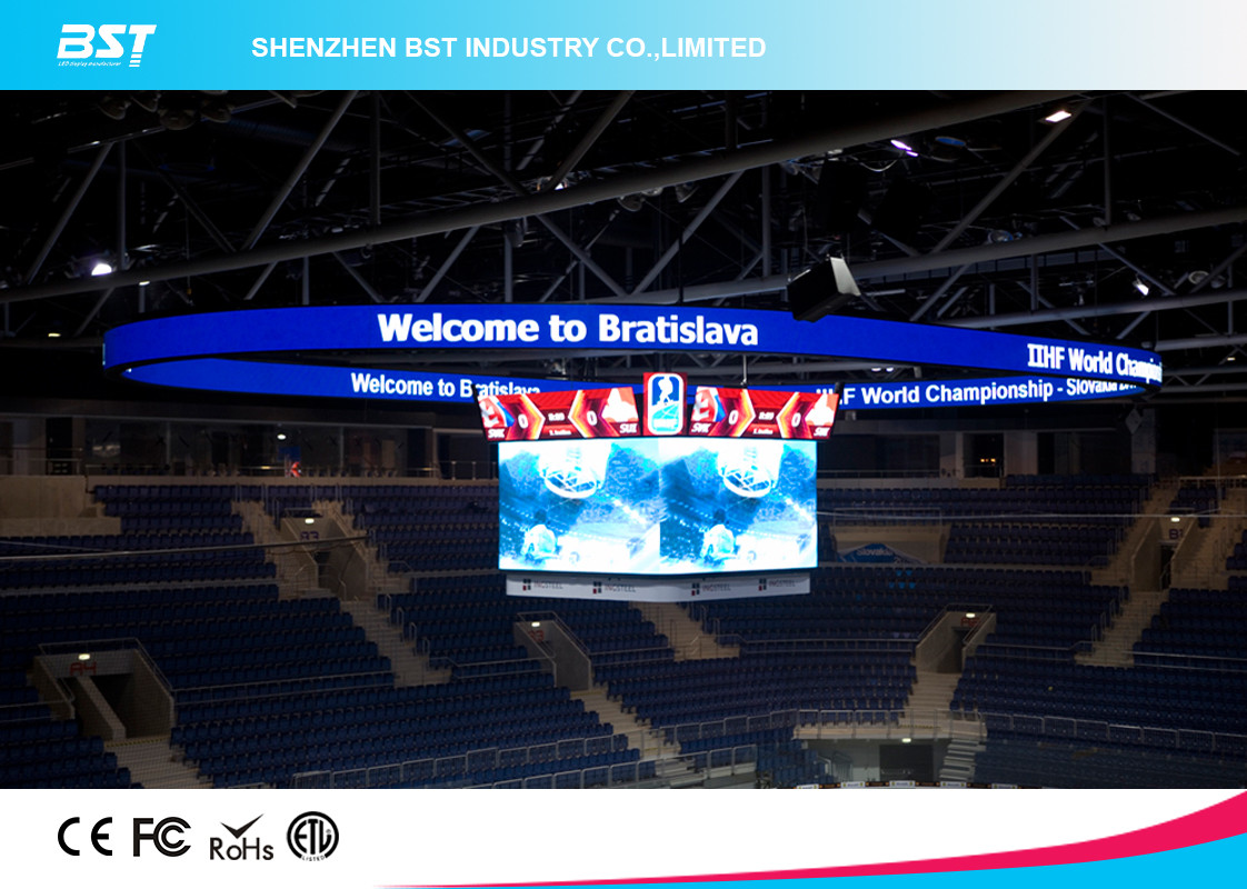 Indoor P6 Full Color convex/concave Curved LED Display screen SMD3528 IP43 for advertising
