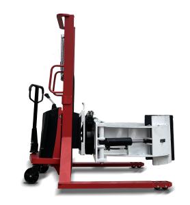 China Cost Effective Semi Electric Roll Stacker Manual Push With Electric Lift For Efficient Paper Reel Handling on sale