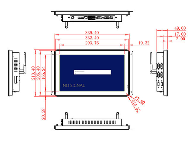 13.3-Inch Embedded Display for Energy Monitoring, Factory Automation, Public Information Terminals, and Security Control Systems