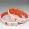 Buy cheap Customized RFID Silicone Bracelet Debossed Ink-Filled Wristbands for Christian Events from wholesalers
