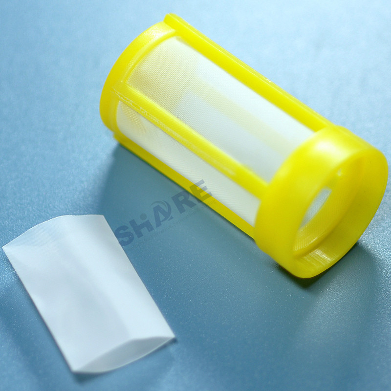 Custom Polyester Filter Mesh Cylinder Tubes Vertical Oblique Seam Ultrasonic Welding