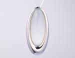 Smooth 18K Gold Princess Cut Diamond Necklace Classic Shiny Finish 925 Silver