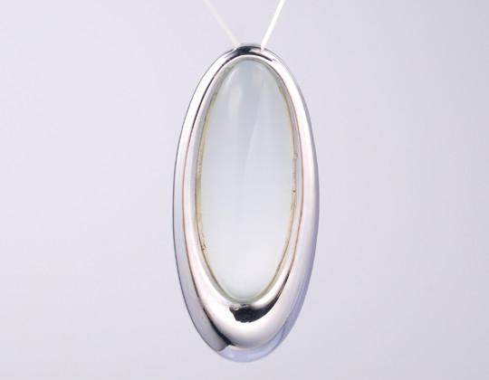 Buy cheap Elegant 925 Sterling Silver White Jade Necklace Pendant For Ladies And Gentlemen from wholesalers