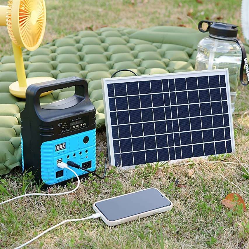 Home Indoor Solar Panel Charging LED Light Camping Portable Power 3.7V*3Pcs