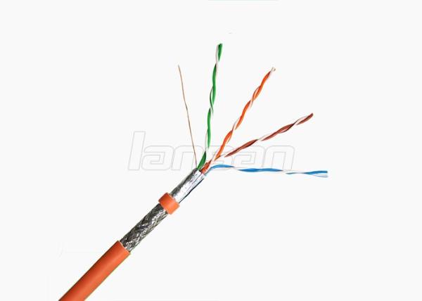 Buy cheap Al Foil 4 Pair Cat5e Cable BC 0.50 Solid Bare Copper SFTP Computer HDPE LSZH from wholesalers