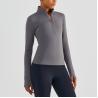 Buy cheap Half Zip Ladies Equestrian Shirt With Thumb Holes Brushed Inside Winter Equestrian Top from wholesalers