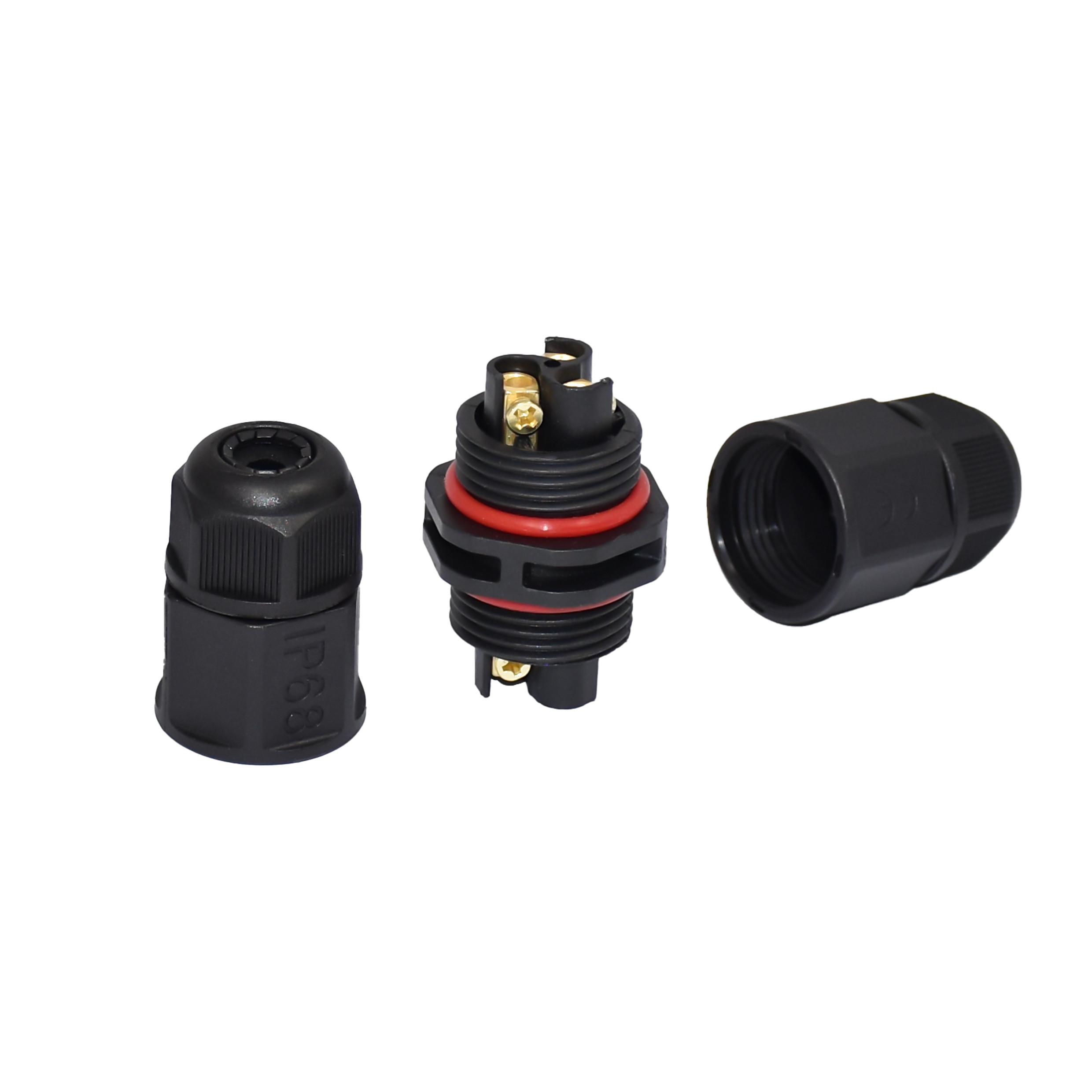 M20 Assembly Screwed Straight Waterproof Connector Lighting Project 3 Ways 20A