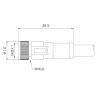 Buy cheap Straight Plug M8 Waterproof Connector Pa66 Insert 8P Female from wholesalers