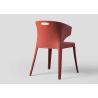 Buy cheap Red Coloured Plastic Dining Chairs Stain Resistant Nordic Style from wholesalers