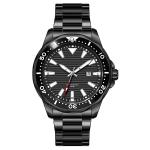OEM Mens Stainless Steel Quartz Watch Gold Rotate Bezel Business