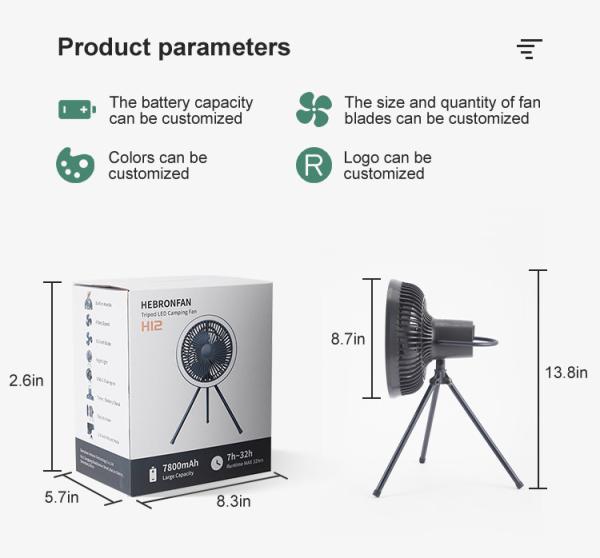 Buy cheap Tent Wireless Tripod Stand Fan Cordless Little Rechargeable Table Circulator For Camping from wholesalers