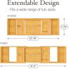 Buy cheap High Quality Bath Caddy Tray for Bathtub - Adjustable Bamboo Tray for Expandable Bathroom Accessories from wholesalers