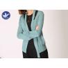 Buy cheap Viscose Lurex Womens Knit Cardigan Sweaters Long Sleeves Neck Slit Female from wholesalers