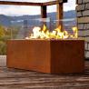 Buy cheap 150cm Length Contemporary Portable Rusty Corten Steel Outdoor Gas Fire Table from wholesalers