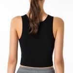 ODM Cotton V Neck Yoga Tank Tops Fitness Workout Running Vest Top For Women