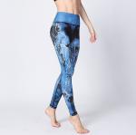 220GSM Stretchy Nylon Ladies Yoga Wear Leggings High Waisted Custom Printed