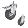 Buy cheap 200x50mm 440lbs Loading Rubber Casters With Threaded Stem from wholesalers