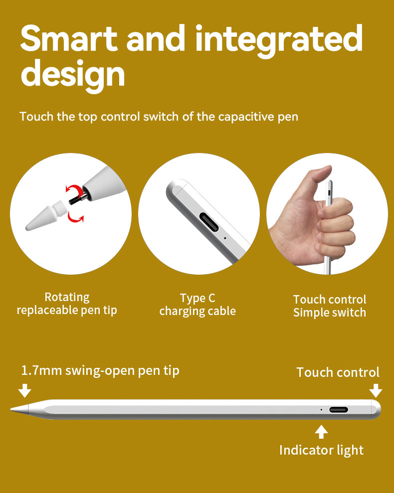 Tilt Sensitivity Bluetooth Palm Rejection Stylus Pen For Apple Ipad 2018 And After