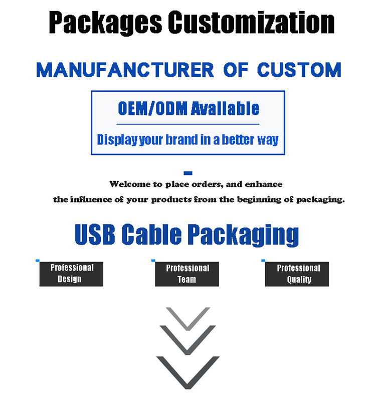 4C Printing Pantone USB Data Cable Packaging Box Custom Logo