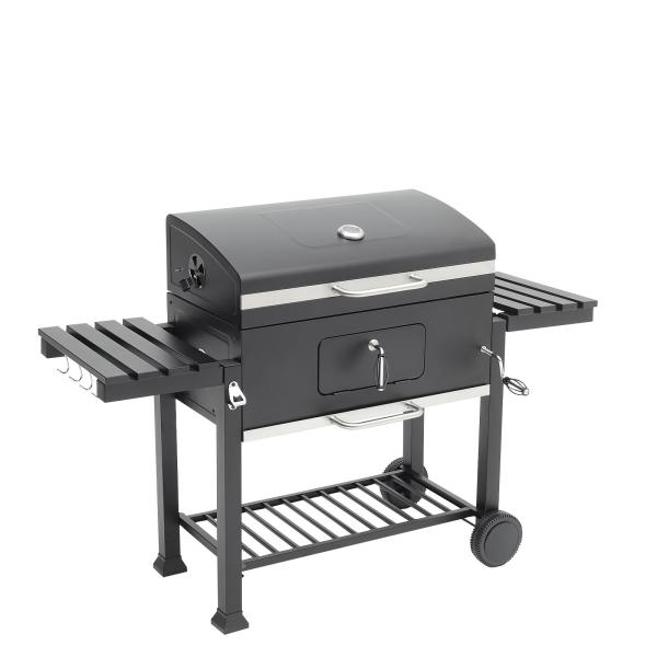 Buy cheap Outdoor Black Iron Steel Trolley Charcoal Grill 167.5*69*108 cm from wholesalers