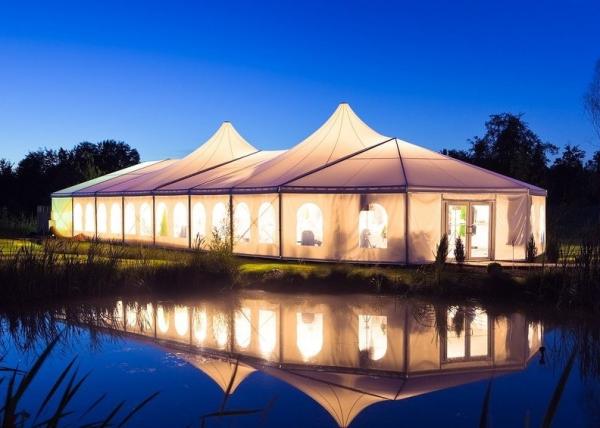 Buy cheap Waterproof White Wedding Party Tent Flame Retardant Logo Printing Available from wholesalers