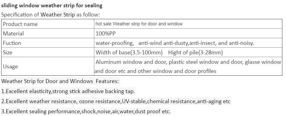 hot sale bulk price window and door seals window seal