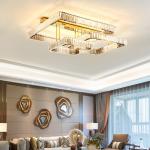 Luxury Living Room Smart Led Chandelier Modern Hall Glossy K9 Crystal Ceiling