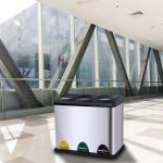 410 Stainless Steel 6.34 Gallon Two Compartment Trash Can