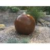 Buy cheap Outdoor Rusty Corten Steel Garden Fountain Ball Shaped Waterfall from wholesalers