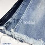 Buy cheap 8S Three Core Yarn Stretch Slub Twill Denim Fabric By The Yard 400gsm from wholesalers