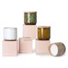 Buy cheap Vintage Fancy Ceramic Candle Containers With Wooden Lids Cylinder Shape from wholesalers