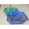 Buy cheap Plastic Hand Held Shopping Baskets Four Colors Optional Steel Ears from wholesalers