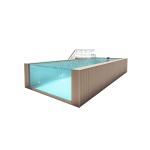 High Light Transmission Outdoor Prefabricated Fiberglass Container Swimming Pool