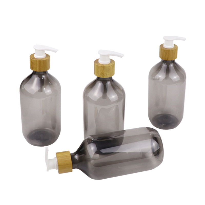 Bamboo Pump PET Cosmetic Bottles Nontoxic Odorless 60ml Lotion Bottle