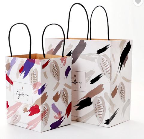Buy cheap Greaseproof 28*15*28cm Printed Paper Shopping Bags from wholesalers
