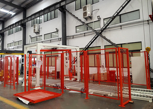 Heavy Duty Load 2000kg 45 Pallets/H Rotary Arm Stretch Wrapper