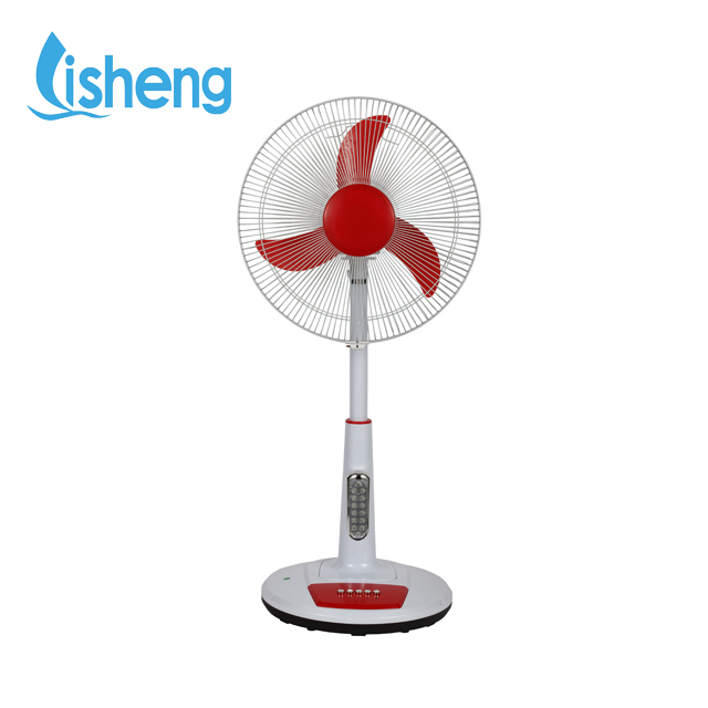 DC Stand Solar Floor Fan 12v 16 Inch Three Speed Control low noise