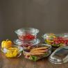 Buy cheap 4L 4.5L 6.5L Glass Baking Dish Heat Resistant Glass Pizza Pan from wholesalers