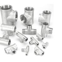 Buy cheap Chemical BSPP Threaded Steel Tee Acid Pickling Stainless Steel Reducing Tee product