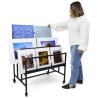 Buy cheap Black Mobile Art Display Stand 3-Tiered Book Shelf ,display rack for shop price from wholesalers