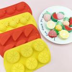 4 Pack Fruit Shaped Silicone Mold Pineapple Lemon Watermelon Strawberry