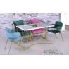 Buy cheap Anti Collision 150*90*75cm Wrought Iron Marble Table from wholesalers