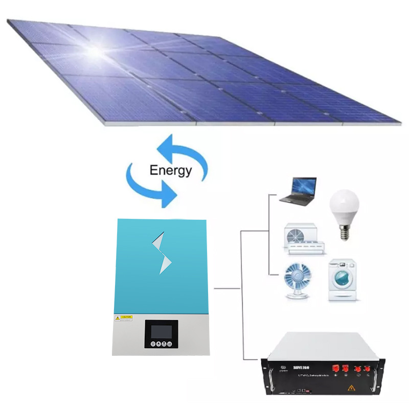 New Mppt Charger Controller Pure Sine Wave On/Off Grid Hybrid Solar Inverter W/Rgb Light Solar Power Inverter For Home