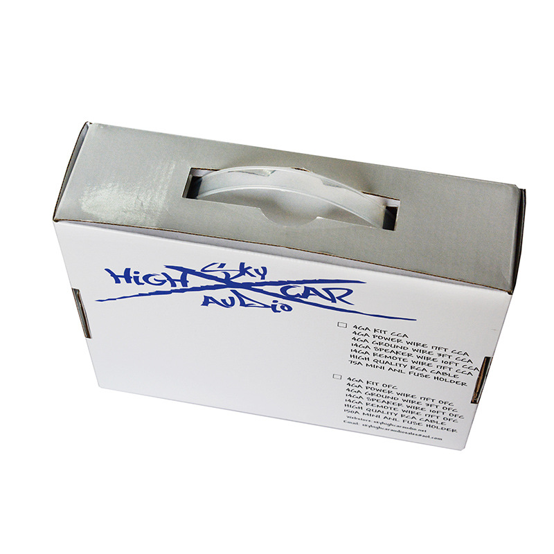 Dustproof Kraft Embossing Corrugated Gift Box With Handle Lightweight