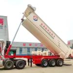 Powder Tipping Semi Trailer Powder Tank Transport Tipping Trailer Dump Trailer